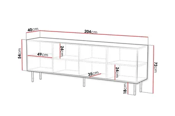 Juniskär Highboard - Svart - Oppbevaring - Skap - Oppbevaringsskap