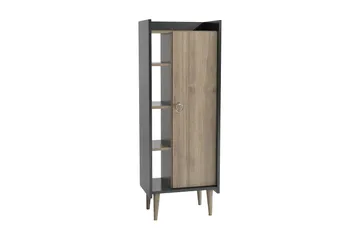 Keachi Highboard 50x30 cm - Mørkebrun/Antrasitt - Oppbevaring - Skap - Oppbevaringsskap