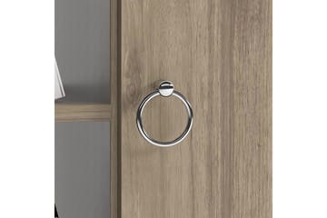 Keachi Highboard 50x30 cm - Mørkebrun/Antrasitt - Oppbevaring - Skap - Oppbevaringsskap