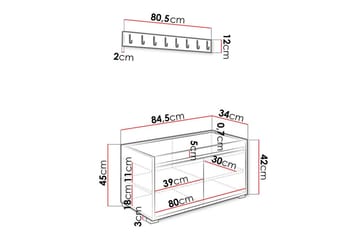 Kenmare Highboard White - Oppbevaring - Skap - Oppbevaringsskap
