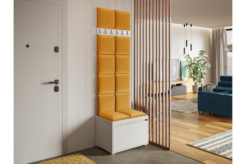 Kenmare Highboard Yellow/White - Oppbevaring - Skap - Oppbevaringsskap