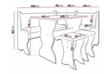 Kjøkkenskap Carnew - Svart - Møbler - Bord - Spisegruppe