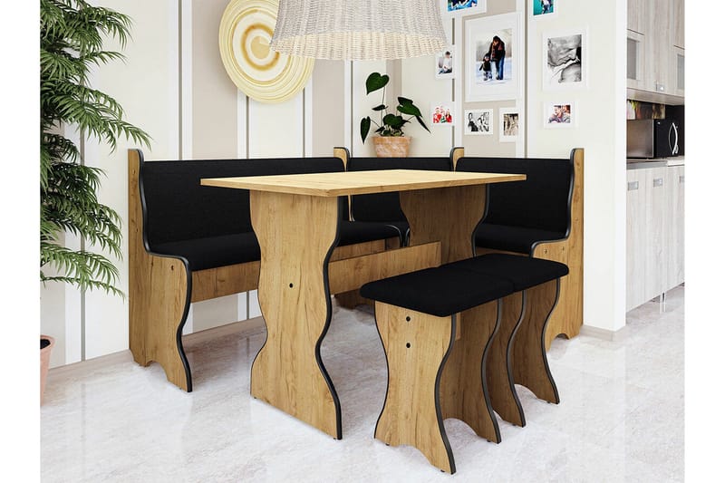 Kjøkkenskap Carnew - Svart - Møbler - Bord - Spisegruppe