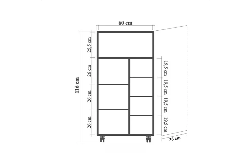 Kjøkkenskap Kicker 116 cm - Tre / Natur - Oppbevaring - Skap - Oppbevaringsskap