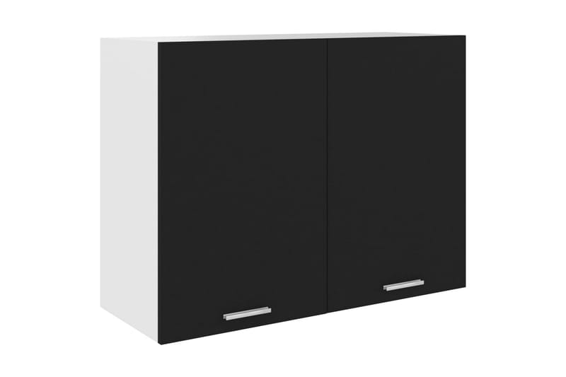 Kjøkkenskap svart 80x31x60 cm sponplate - Svart - Oppbevaringsskap