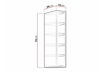 Kjøkkenskap Templemore 15 cm - Hvid - Oppbevaring - Skap - Oppbevaringsskap