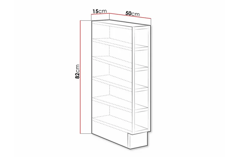 Kjøkkenskap Templemore 15 cm - Hvid - Oppbevaring - Skap - Oppbevaringsskap