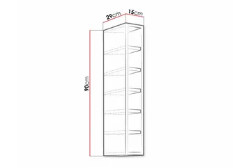 Kjøkkenskap Templemore 15 cm - Hvid - Oppbevaring - Skap - Oppbevaringsskap