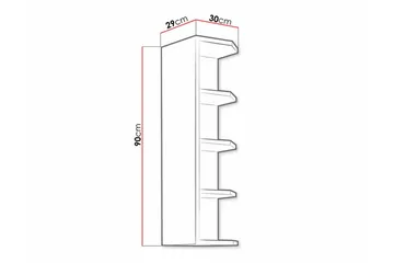 Kjøkkenskap Templemore 30 cm - Brun - Oppbevaring - Skap - Oppbevaringsskap