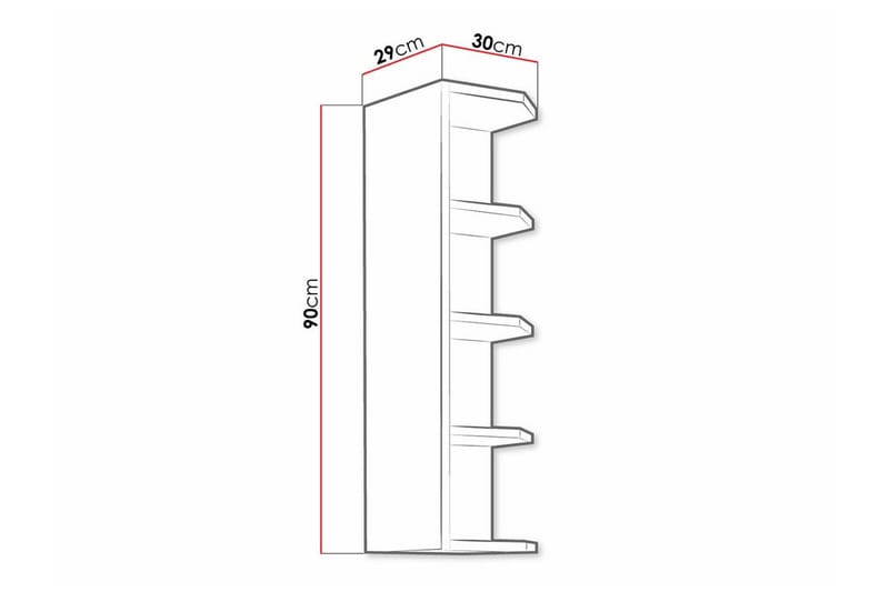 Kjøkkenskap Templemore 30 cm - Brun - Oppbevaring - Skap - Oppbevaringsskap