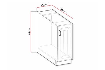 Kjøkkenskap Templemore 30 cm - Brun/Tre - Oppbevaring - Skap - Oppbevaringsskap