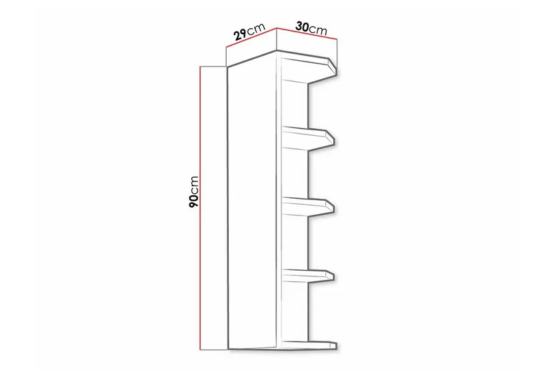 Kjøkkenskap Templemore 30 cm - Hvid - Oppbevaring - Skap - Oppbevaringsskap