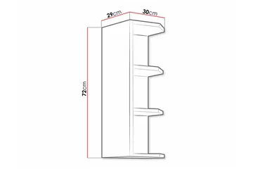 Kjøkkenskap Templemore 30 cm - Hvid - Oppbevaring - Skap - Oppbevaringsskap