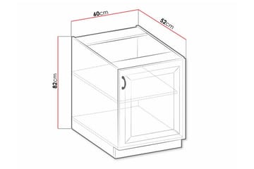 Kjøkkenskap Templemore 60 cm - Tre/Svart - Oppbevaring - Skap - Oppbevaringsskap