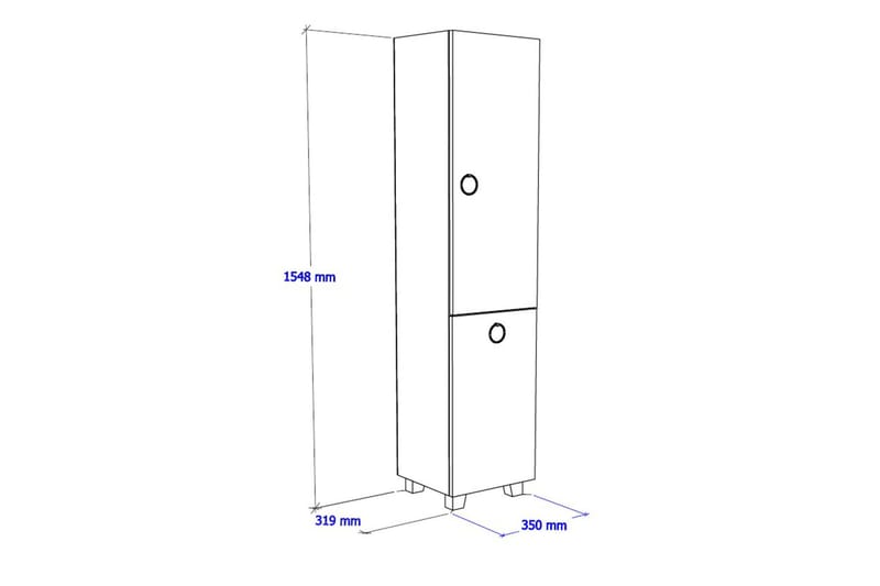Kolpelle Baderomsskap - Brun - Oppbevaring - Skap - Oppbevaringsskap