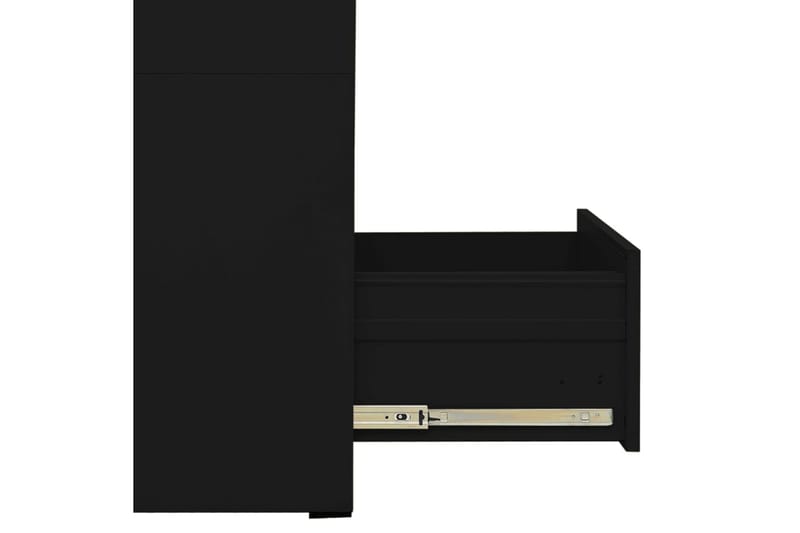 Arkivskap 46x62x102,5 cm stål svart - Svart - Dokumentskap