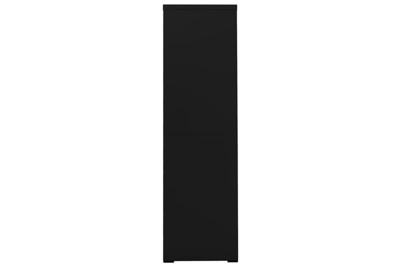 Arkivskap 90x46x164 cm stål svart - Svart - Dokumentskap