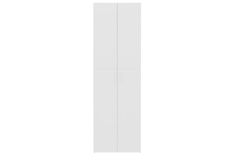 Kontorskap høyglans hvit 60x32x190 cm sponplate - Hvit - Dokumentskap