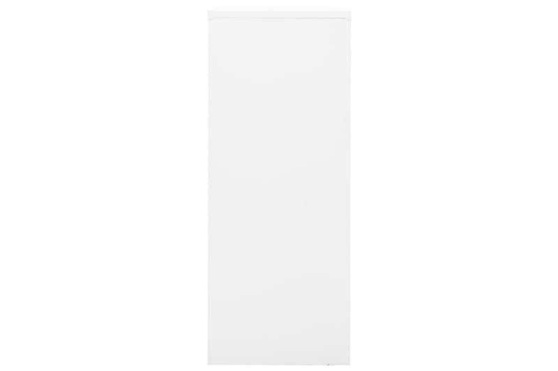 Kontorskap hvit 90x40x102 cm stål - Hvit - Dokumentskap