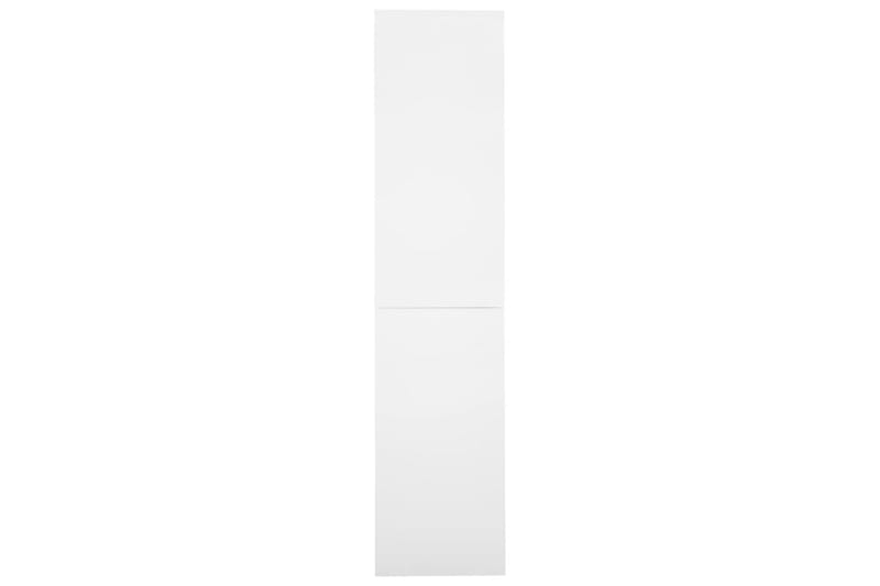 Kontorskap med skyvedør 90x40x180 cm stål hvit - Hvit - Dokumentskap