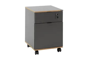 Flerbruks Kapasitetskap Noriorsteadra Antrasitt / Eik - Gråfarget tre/Antrasitt - Oppbevaring - Oppbevaringsmøbler - Kommode - Skuffeseksjon