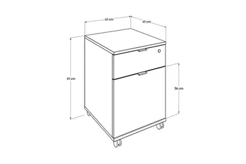 Flerbruks Kapasitetskap Noriorsteadra Antrasitt / Eik - Gråfarget tre/Antrasitt - Oppbevaring - Oppbevaringsmøbler - Kommode - Skuffeseksjon