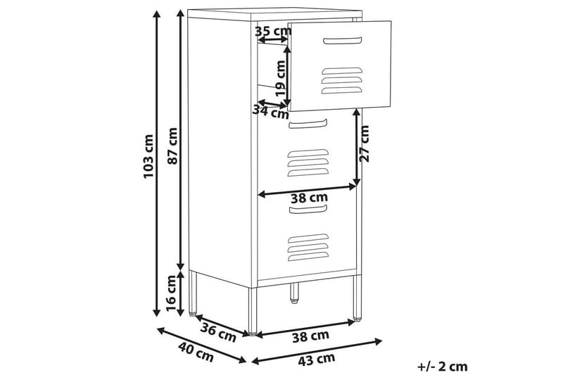 Kontorsskap Wostok Hvit - Hvit - Oppbevaring - Skap - Oppbevaringsskap - Kontorsskap - Arkivskap & hengemappeskap