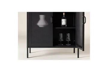 Skap Misha - Svart, 40x80x102 - Oppbevaring - Skap - Oppbevaringsskap - Kontorsskap - Dokumentskap