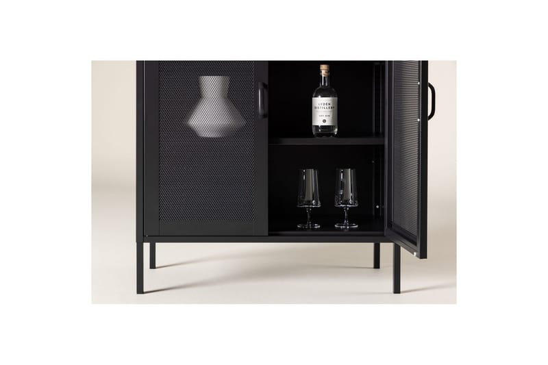 Skap Misha - Svart, 40x80x102 - Oppbevaring - Skap - Oppbevaringsskap - Kontorsskap - Dokumentskap