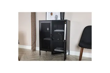 Skap Misha - Svart, 40x80x102 - Oppbevaring - Skap - Oppbevaringsskap - Kontorsskap - Dokumentskap