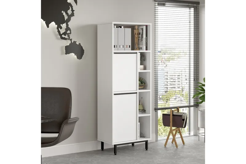 Liyakat Highboard - Hvit - Oppbevaring - Skap - Oppbevaringsskap