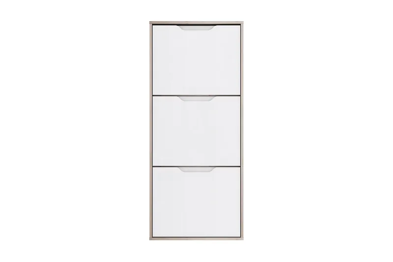 Llanharry Skoskap 55x130 cm, Brun / Hvit