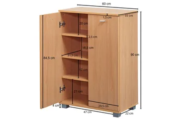 Lynasia Skoskap - Brun - Oppbevaring - Skap - Oppbevaringsskap