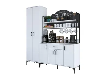 Manorma Highboard - Hvit - Oppbevaring - Skap - Oppbevaringsskap