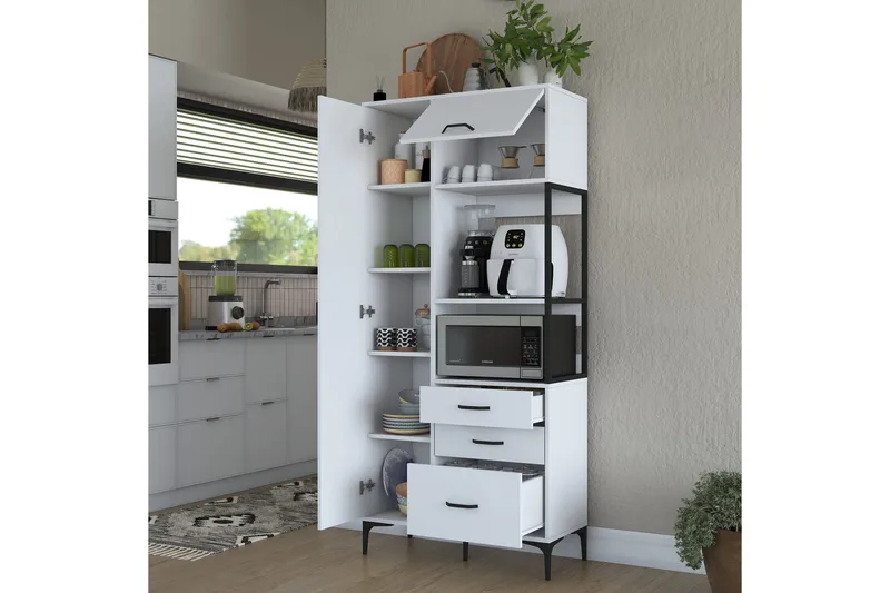 Manorma Highboard - Hvit - Oppbevaring - Skap - Oppbevaringsskap