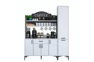 Manorma Highboard - Hvit - Oppbevaring - Skap - Oppbevaringsskap