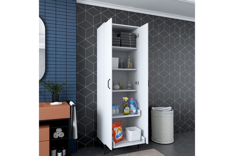 Manorma Highboard - Hvit - Oppbevaring - Skap - Oppbevaringsskap