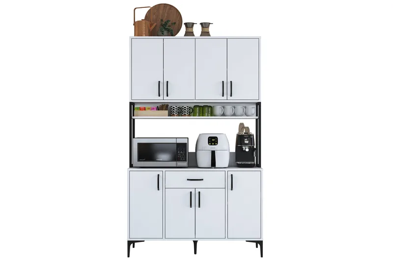 Manorma Highboard - Hvit - Oppbevaring - Skap - Oppbevaringsskap