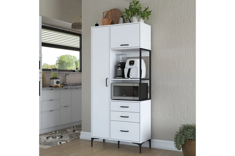 Manorma Highboard - Hvit - Oppbevaring - Skap - Oppbevaringsskap