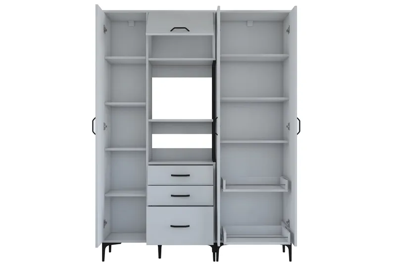 Manorma Highboard - Hvit - Oppbevaring - Skap - Oppbevaringsskap