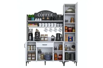 Manorma Highboard - Hvit - Oppbevaring - Skap - Oppbevaringsskap