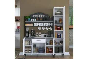 Manorma Highboard - Hvit - Oppbevaring - Skap - Oppbevaringsskap