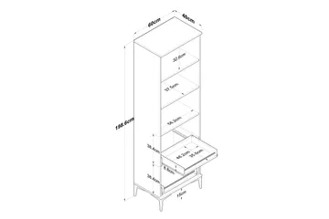 Manorma Highboard - Hvit - Oppbevaring - Skap - Oppbevaringsskap