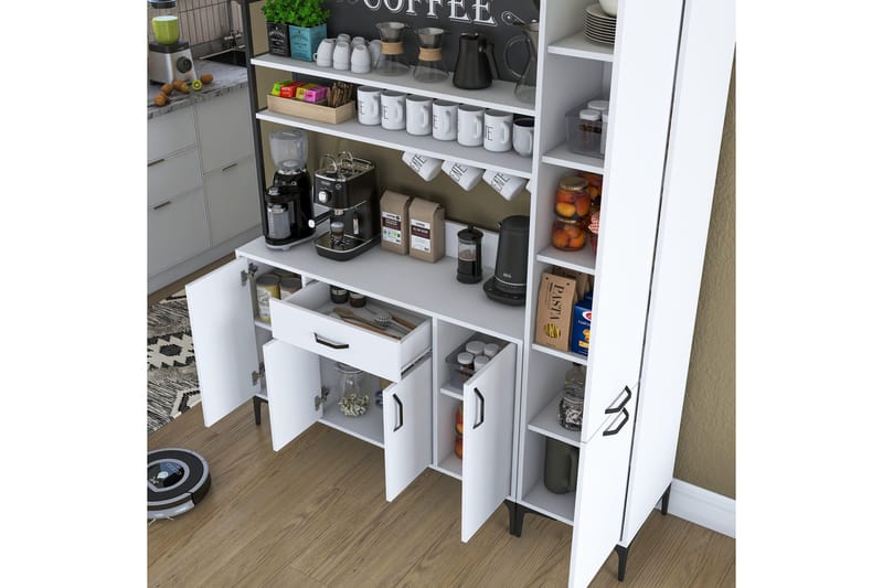 Manorma Highboard - Hvit - Oppbevaring - Skap - Oppbevaringsskap