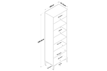 Manorma Highboard - Valnøtt/Hvit - Oppbevaring - Skap - Oppbevaringsskap