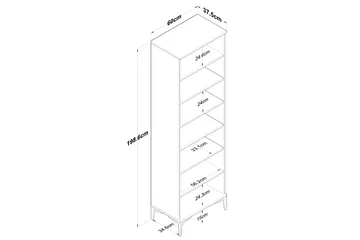 Manorma Highboard - Valnøtt/Hvit - Oppbevaring - Skap - Oppbevaringsskap