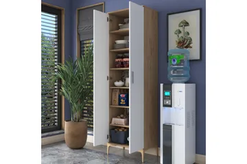 Manorma Highboard - Valnøtt/Hvit - Oppbevaring - Skap - Oppbevaringsskap