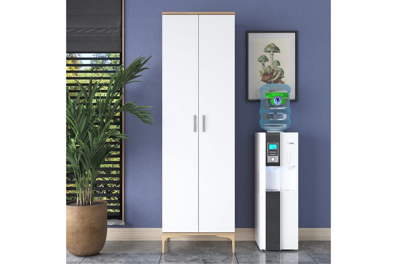 Manorma Highboard - Valnøtt/Hvit - Oppbevaring - Skap - Oppbevaringsskap