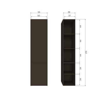 Oppbevaringsskap Meggy 215 cm - Mellombrun - Oppbevaring - Skap - Oppbevaringsskap