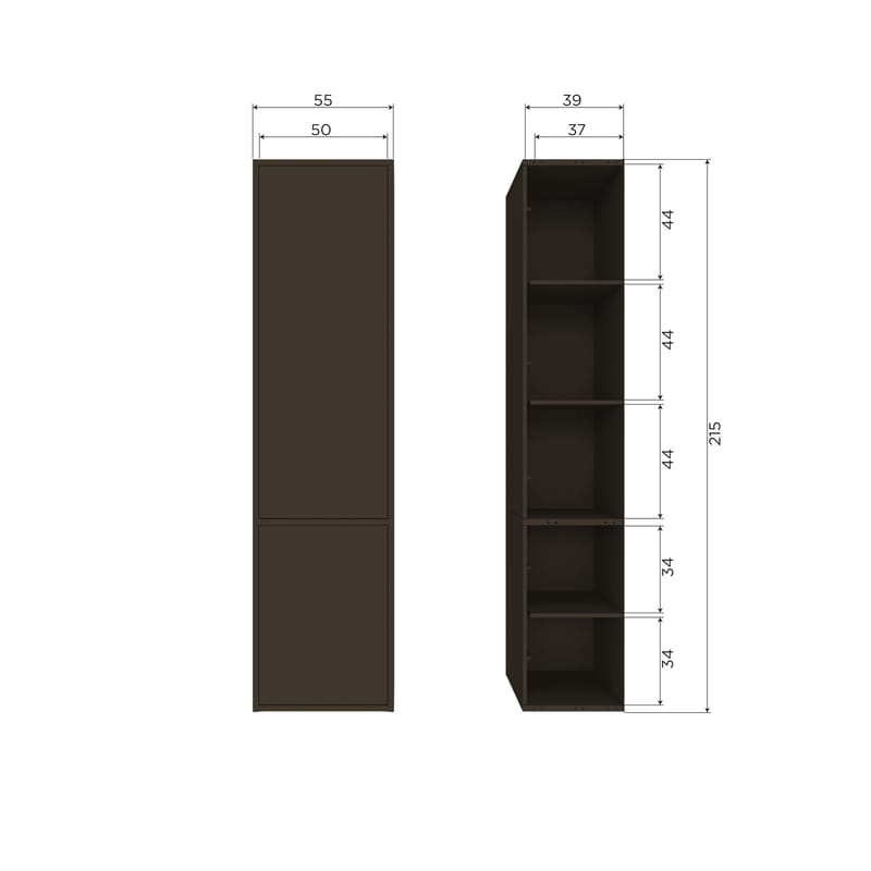 Oppbevaringsskap Meggy 215 cm - Mellombrun - Oppbevaring - Skap - Oppbevaringsskap